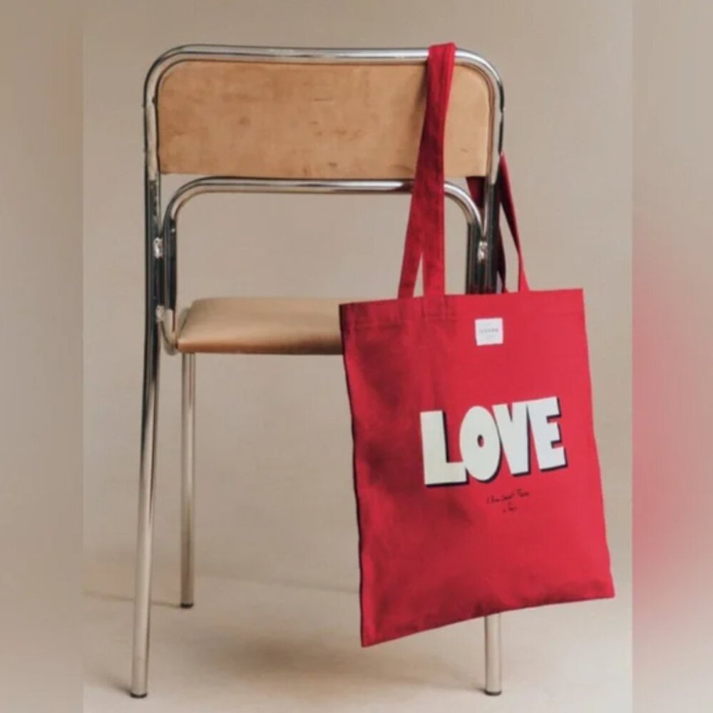 NEW Sezane Limited Edition Red Love Tote